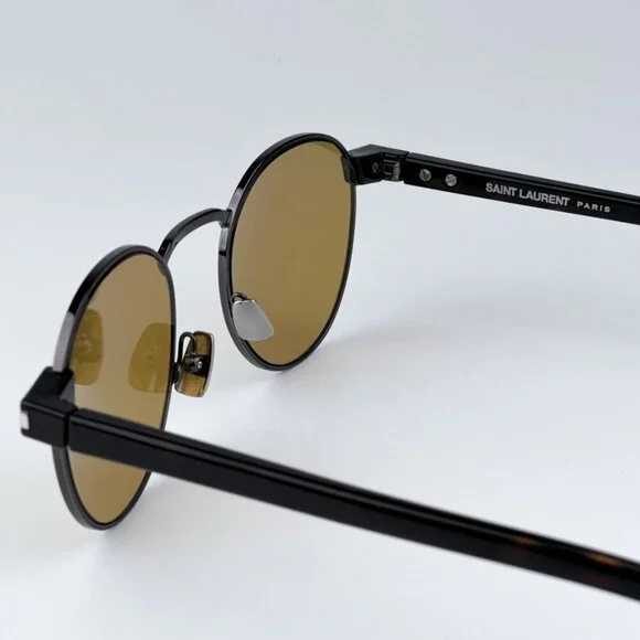 Saint Laurent SL707 003 BRAND NEW Sunglasses Ruthenium Havana Oval Unisex Saint Laurent | Accessories | Saint Laurent Sl77 003 Brand  main image 2